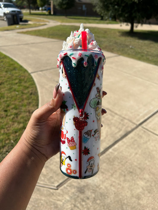 Holiday Mouse Tumbler w/whip Cream Lid